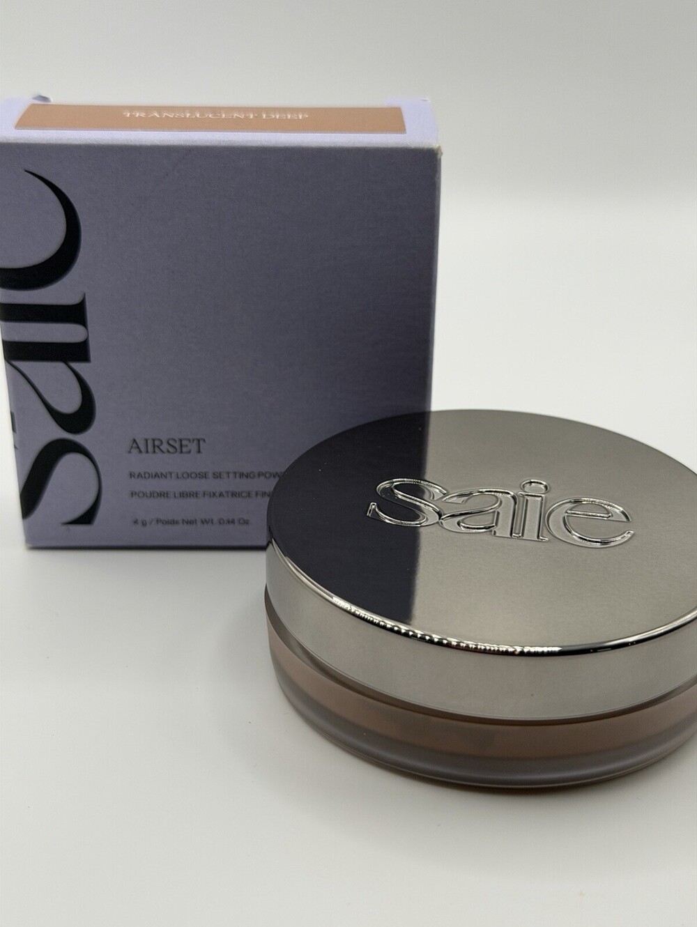 Saie Airset Radiant Loose Setting Powder Translucent Deep 4g 0.14 oz NEW